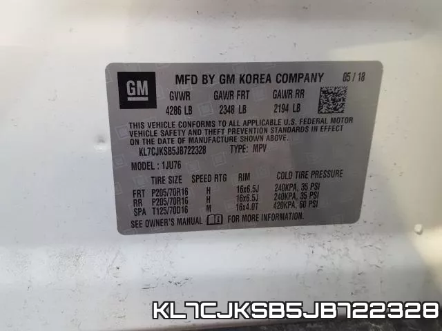 KL7CJKSB5JB722328 фото 2