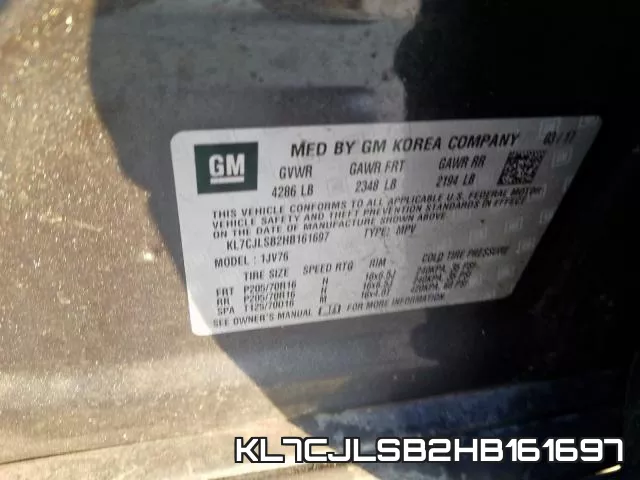 KL7CJLSB2HB161697 фото 2