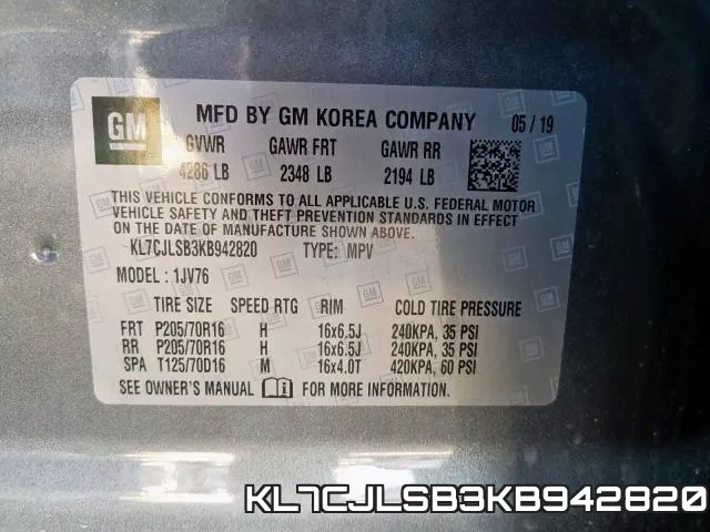 KL7CJLSB3KB942820 фото 2