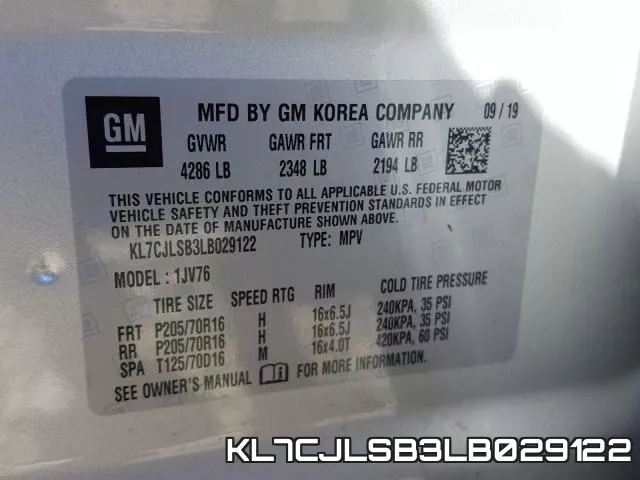 KL7CJLSB3LB029122 фото 2