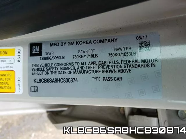KL8CB6SA8HC830874 фото 2