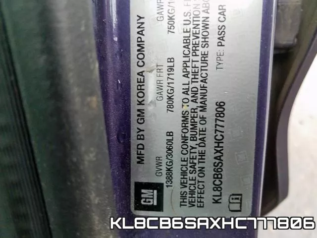 KL8CB6SAXHC777806 фото 2