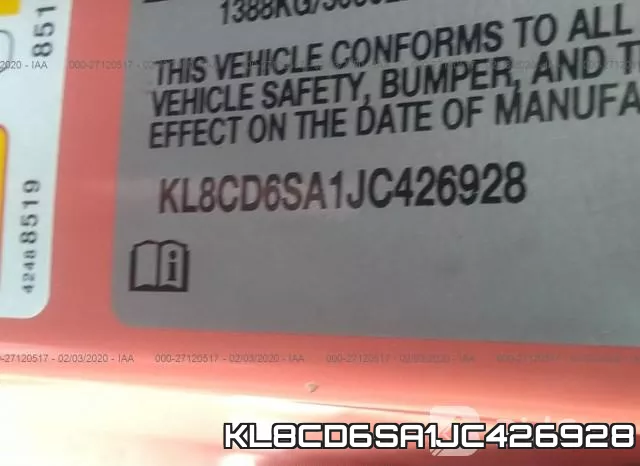 KL8CD6SA1JC426928 фото 10