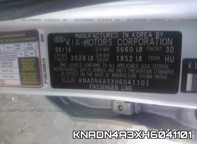 KNADN4A3XH6041101 фото 10