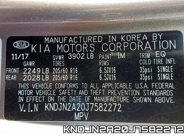 KNDJN2A20J7582272 фото 2
