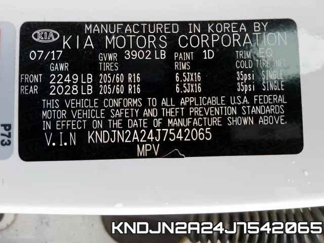 KNDJN2A24J7542065 фото 2