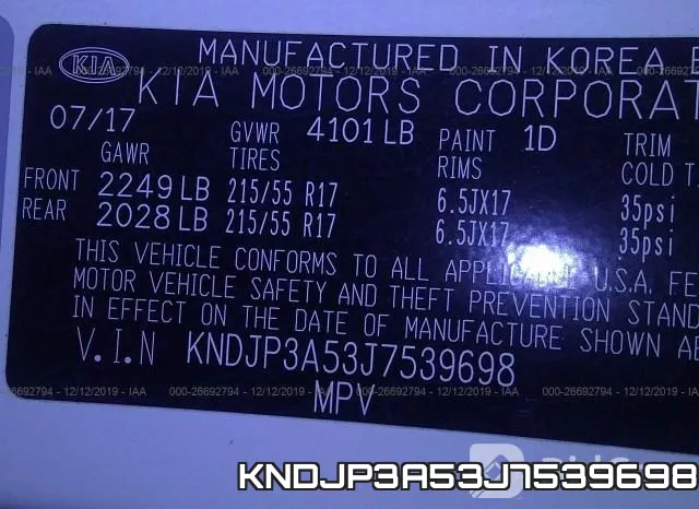KNDJP3A53J7539698 фото 10