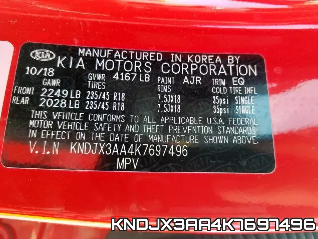 KNDJX3AA4K7697496 фото 2
