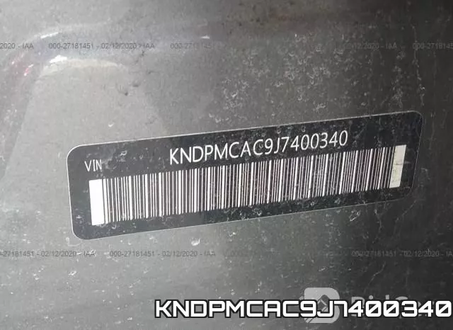 KNDPMCAC9J7400340 фото 10