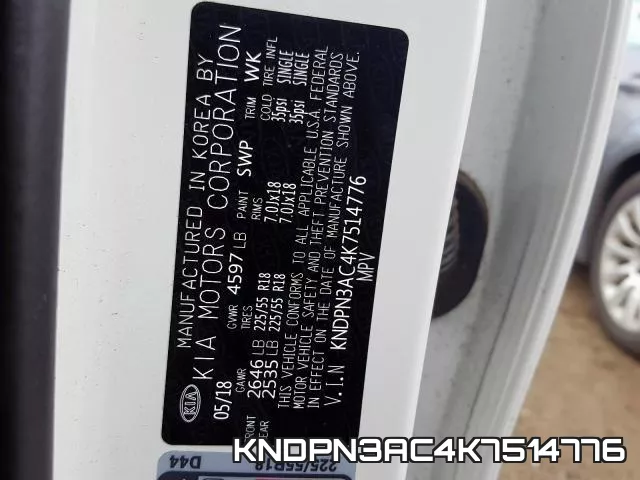 KNDPN3AC4K7514776 фото 2