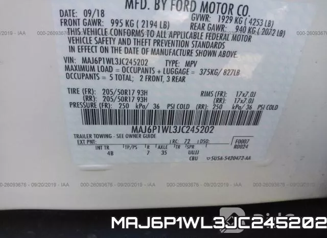 MAJ6P1WL3JC245202 фото 10