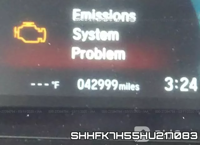 SHHFK7H55HU217083 фото 8