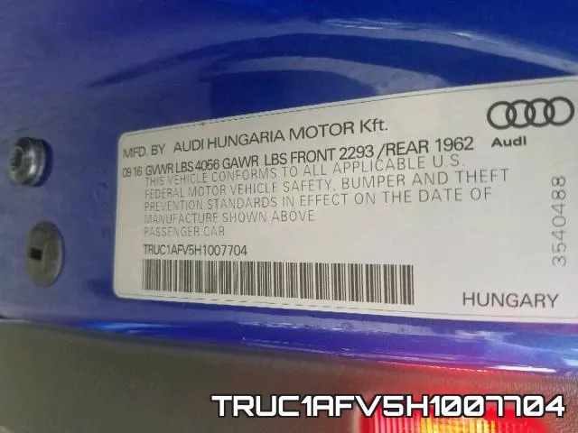 TRUC1AFV5H1007704 фото 2