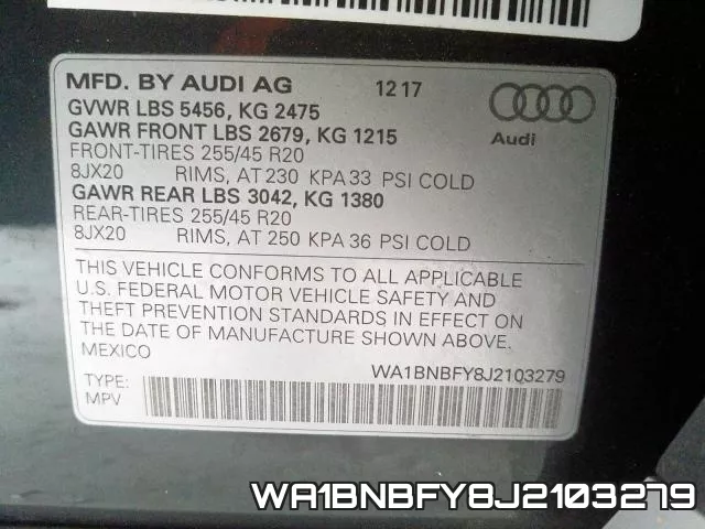 WA1BNBFY8J2103279 фото 2
