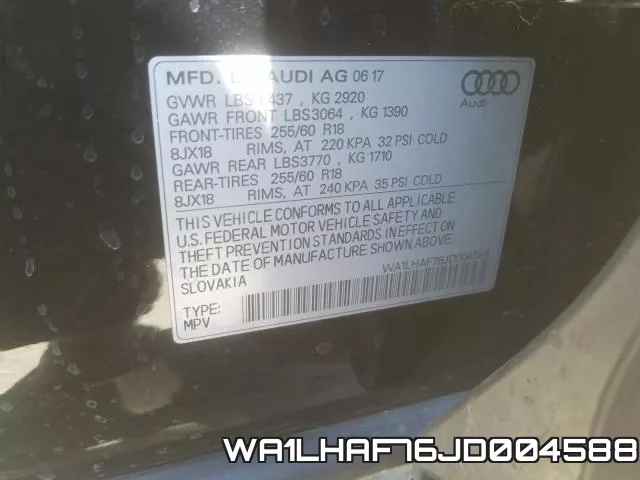 WA1LHAF76JD004588 фото 2