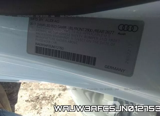 WAUW3AFC5JN012753 фото 10
