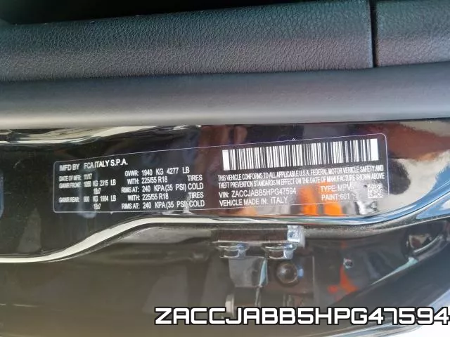 ZACCJABB5HPG47594 фото 2