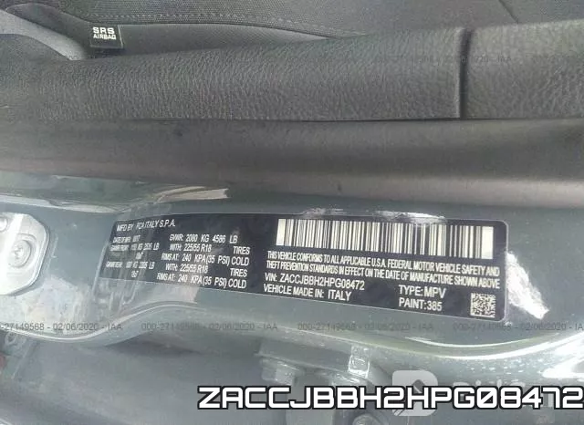 ZACCJBBH2HPG08472 фото 10