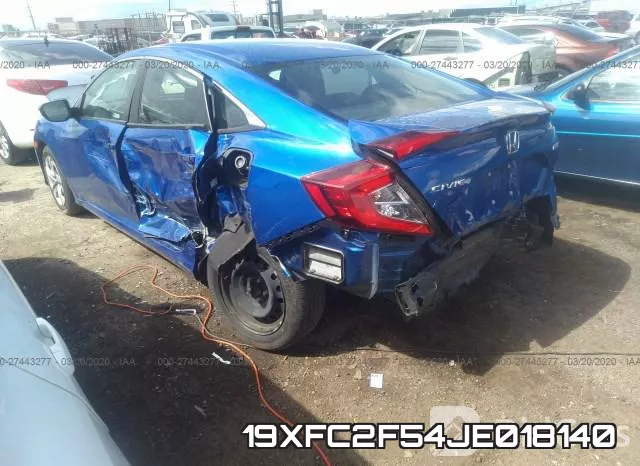 19XFC2F54JE018140 фото 7