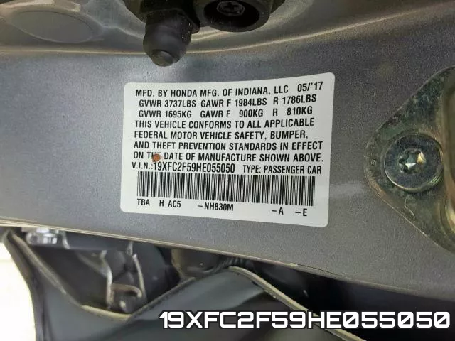19XFC2F59HE055050 фото 2