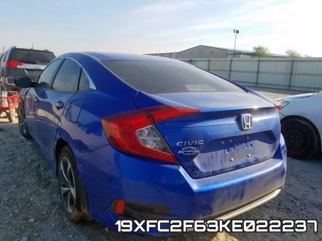 19XFC2F63KE022237 фото 4