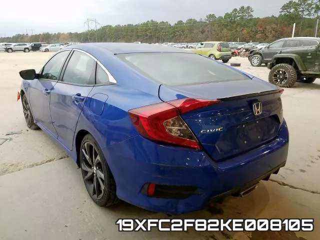 19XFC2F82KE008105 фото 4