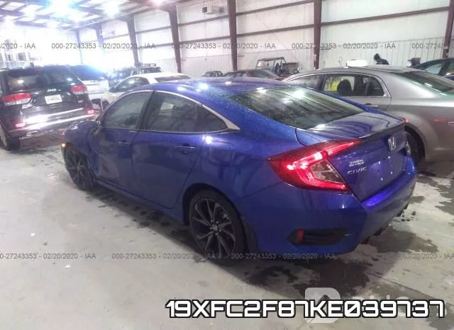 19XFC2F87KE039737 фото 4