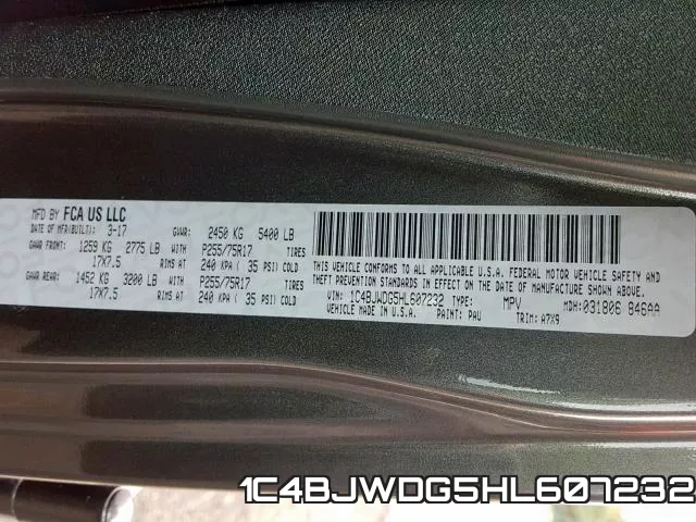 1C4BJWDG5HL607232 фото 2