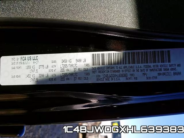 1C4BJWDGXHL639383 фото 2
