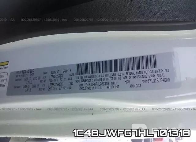 1C4BJWFG7HL701318 фото 10