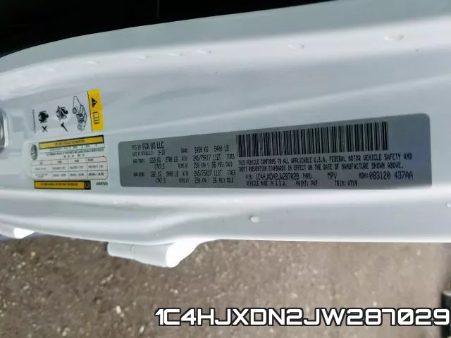 1C4HJXDN2JW287029 фото 2