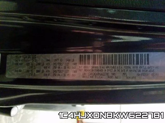 1C4HJXDN8KW622781 фото 2