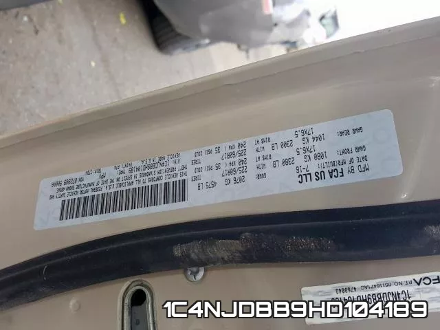 1C4NJDBB9HD104189 фото 2