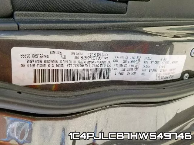 1C4PJLCB7HW549746 фото 2