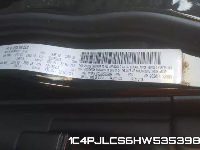 1C4PJLCS6HW535398 фото 2