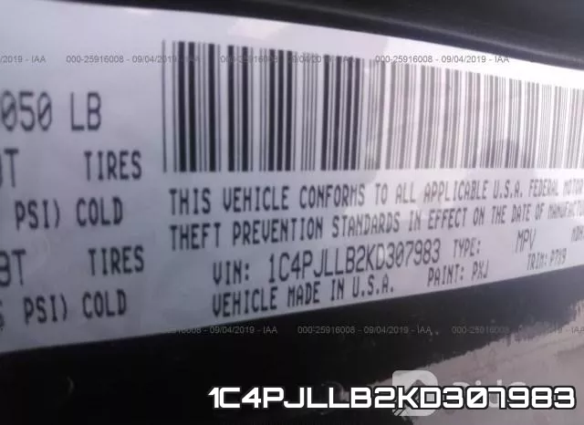 1C4PJLLB2KD307983 фото 10