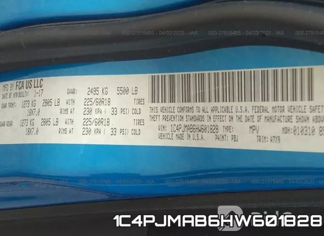 1C4PJMAB6HW601828 фото 10