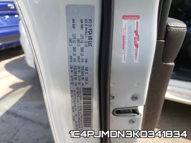 1C4PJMDN3KD341834 фото 2
