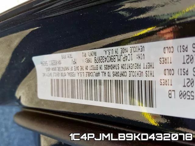 1C4PJMLB9KD432078 фото 2