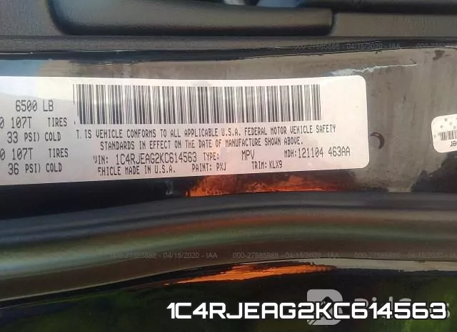 1C4RJEAG2KC614563 фото 10