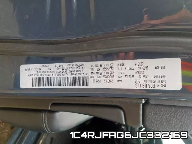1C4RJFAG6JC332169 фото 2