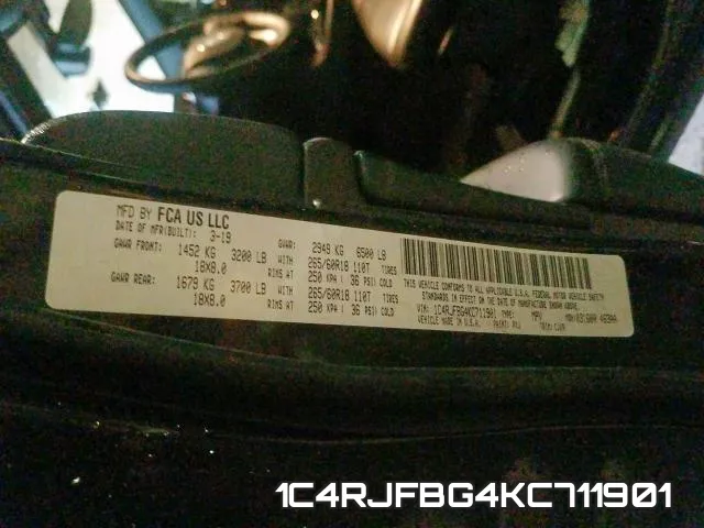 1C4RJFBG4KC711901 фото 2