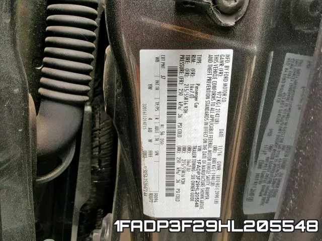 1FADP3F29HL205548 фото 2