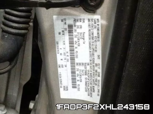 1FADP3F2XHL243158 фото 2