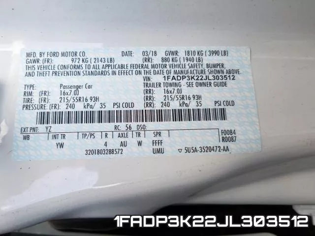 1FADP3K22JL303512 фото 2