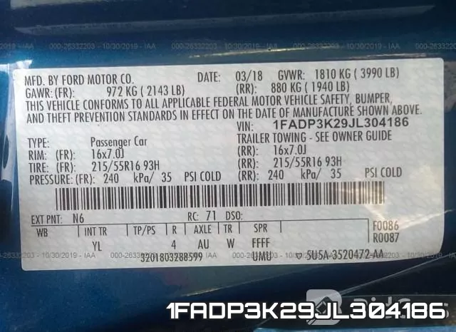 1FADP3K29JL304186 фото 10