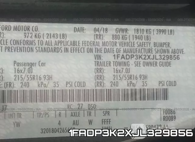 1FADP3K2XJL329856 фото 10