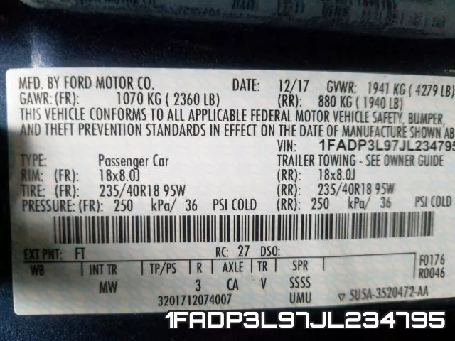 1FADP3L97JL234795 фото 2