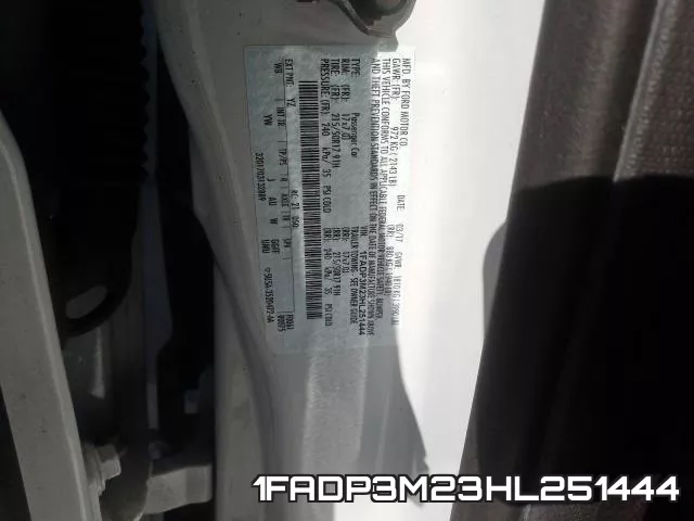 1FADP3M23HL251444 фото 2