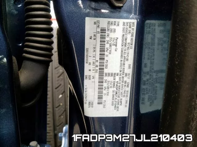1FADP3M27JL210403 фото 2